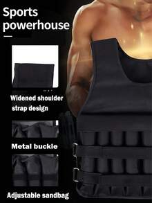 Verstellbare Gewichtsweste 20kg/44lbs Maximallast - Gewichtsweste für Männer & Frauen, ideal für Muskeltraining, Fitness, Gewichtsverlusts, Laufen, Aerobic, Krafttraining, Camouflage/Schwarz, Trainings-Weste mit verstellbarem Gewicht - Verschiedenfarbig - Übersicht 3
