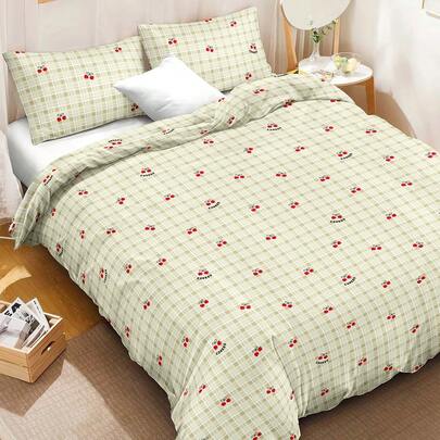 Joivida Bộ chăn ga gối 2/3 món 100% polyester (Vỏ chăn + 1/2 vỏ gối, không bao gồm chăn bông), Bộ sưu tập chăn ga gối polyester hiện đại dùng được cả bốn mùa