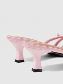 Sleekvia Sandal cao gót quai ngang kiểu mule dành cho nữ, mẫu mới mùa hè. - Hồng - Xem 4