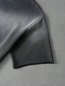 PAVTROS 男士休闲运动短袖T恤和抽绳短裤套装 - 深灰色 - 查看 4