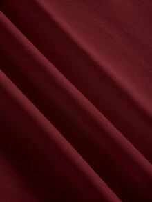 Manfinity Joysei Camiseta de manga corta de moda casual para hombres, con estampado de letras y estrellas, para uso diario y trayectos, verano - Burdeos - Ver 5