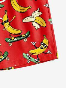 VIVINTIMO 男士抽绳腰带口袋全印花休闲百搭日常短裤 - 彩色 - 查看 3