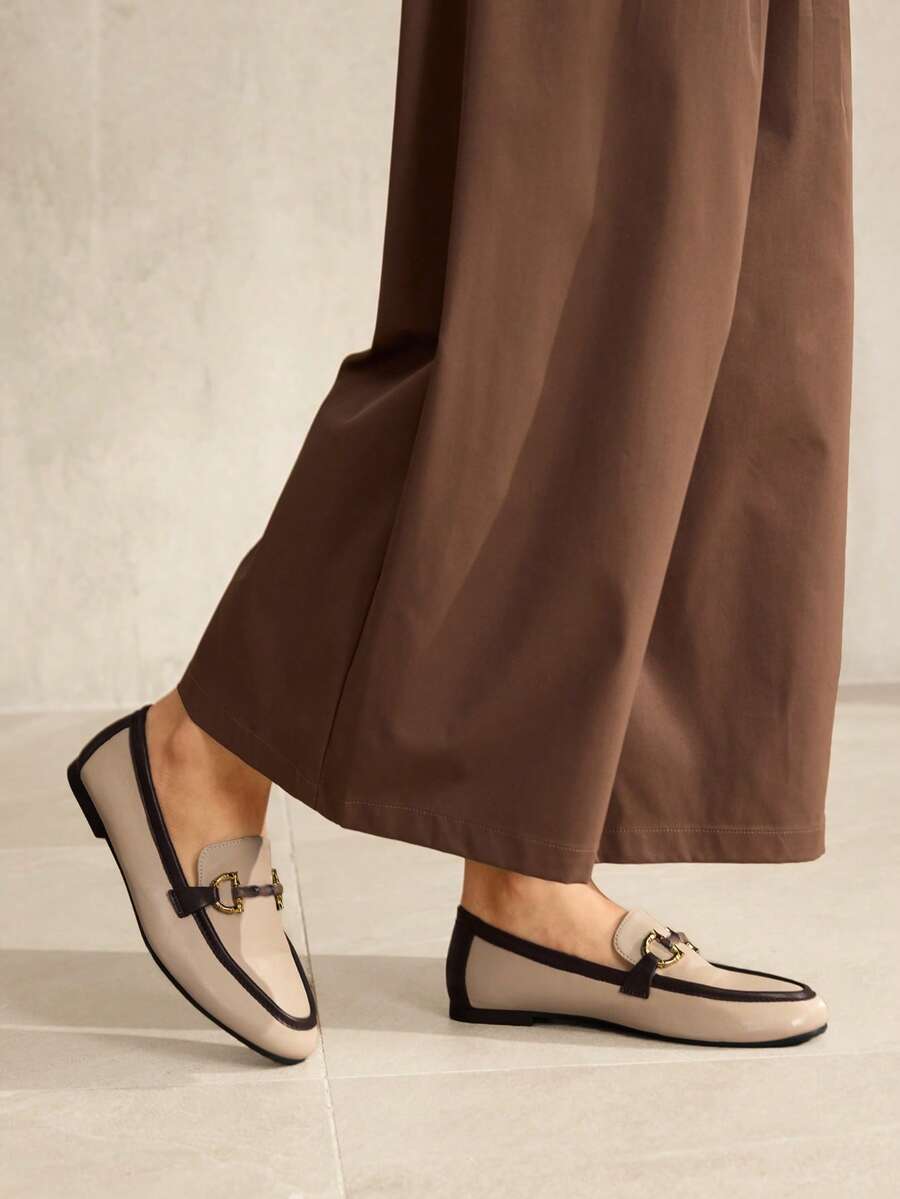 MOTF PREMIUM WOMEN'S COMFORTABLE CASUAL SQUARE TOE FLATS, FOR NEW YEAR HOLIDAY, SPRING SHOES SPRING BREAK EASTER FOR CHRISTMAS SPRING SHOES - Apricot Brown - View 2