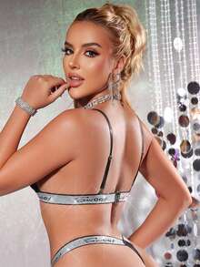 Bộ đồ lót nữ 2 món thời trang, quyến rũ và gợi cảm - màu đen - Xem 2