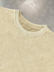 Manfinity EMRG Men's Solid Color Round Neck Casual Loose Fit Tank Top Cotton - Multicolor - View 3