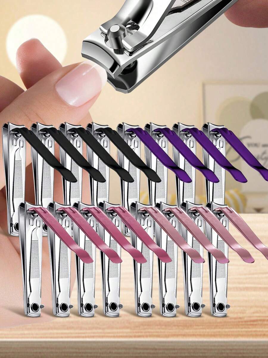 Bộ 2/4 kìm cắt móng tay và móng chân, chất liệu thép carbon siêu sắc bén và bền bỉ, lưỡi cong, phù hợp cho người lớn nam và nữ, dụng cụ làm móng tay móng chân chuyên nghiệp kèm dụng cụ làm sạch móng. - Nhiều màu - Xem 1