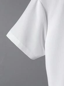 Teens Casual Two Pieces Set,Loose Fit Short Sleeve Shirt & Allover Palm Tree Print Shorts,Summer Vacation Holiday Beach Style Outfit For Daily Wear - White - View 7