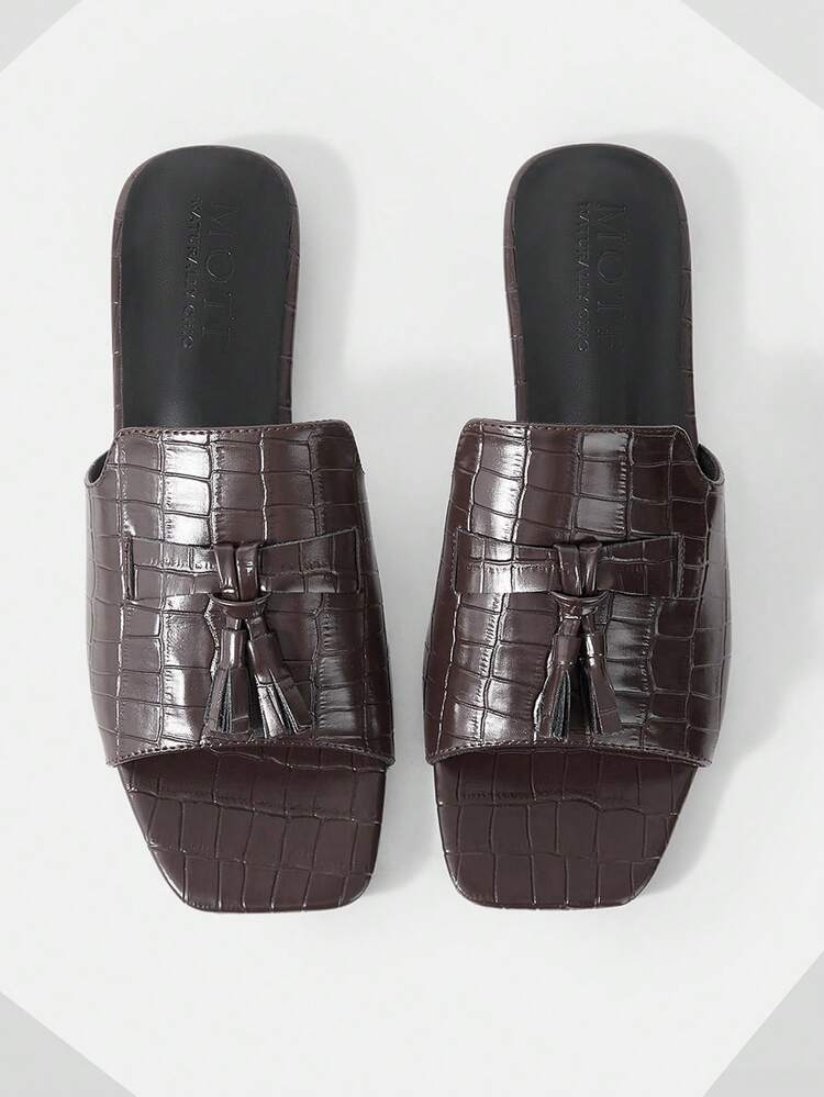 WOMEN'S COMFORTABLE SQUARE TOE SUEDE FRINGED FLAT SANDALS VACATION SHOES, FOR SUMMER NEW YEAR HOLIDAY, SPRING SHOES SPRING BREAK EASTER FOR CHRISTMAS