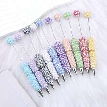 5pcs/Set Pen Decorated With Diamond And Pearl Beads, Random Color Mix, DIY Jewelry, Creative Stationery - Multicolor - View 4