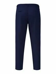 Manfinity Bizformal Men's Navy Blue Business Casual Pants - Navy Blue - View 2