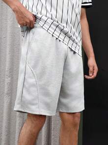Open Phase Quần Short Thời Trang Đơn Giản Cho Nam - Xám - Xem 3