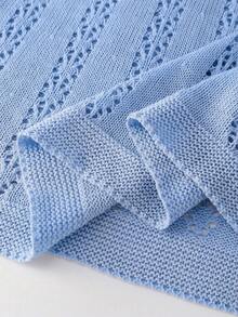 Breezaya 2026春夏新款欧美风性感修身腰部休闲度假日常户外女士浪漫海滩派对晚宴海边针织米色女式毛衣连衣裙，镂空慵懒舒适 - 淺藍色 - 查看 8