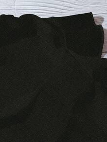 EMERY ROSE Plus Size Casual Solid Color Shirt, Suitable For Summer - Black - View 4