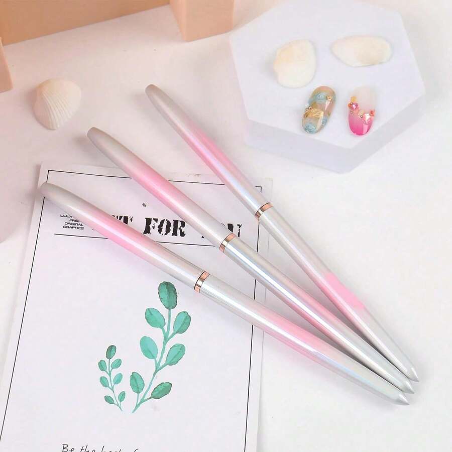 科林斯基亚克力美甲刷 12号 - 亚克力美甲刷 - 亚克力粉美甲刷 - 专业美甲DIY家用美甲沙龙专用亚克力美甲刷 - 粉色 - 查看 1