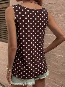 EMERY ROSE Women's Casual Polka Dot Print Camisole For Summer - Multicolor - View 2