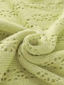 Breezaya 2026春夏新款欧美风性感修身腰部休闲度假日常户外女士浪漫海滩派对晚宴海边针织米色女式毛衣连衣裙，镂空慵懒舒适 - 青檸色 - 查看 5