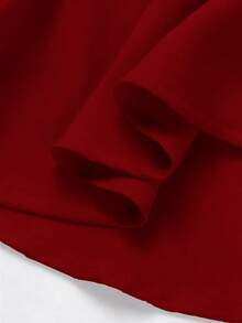 Franclia Camisa sin mangas con botones decorativos, estilo punk, talla grande, primavera/verano - Rojo - Ver 5