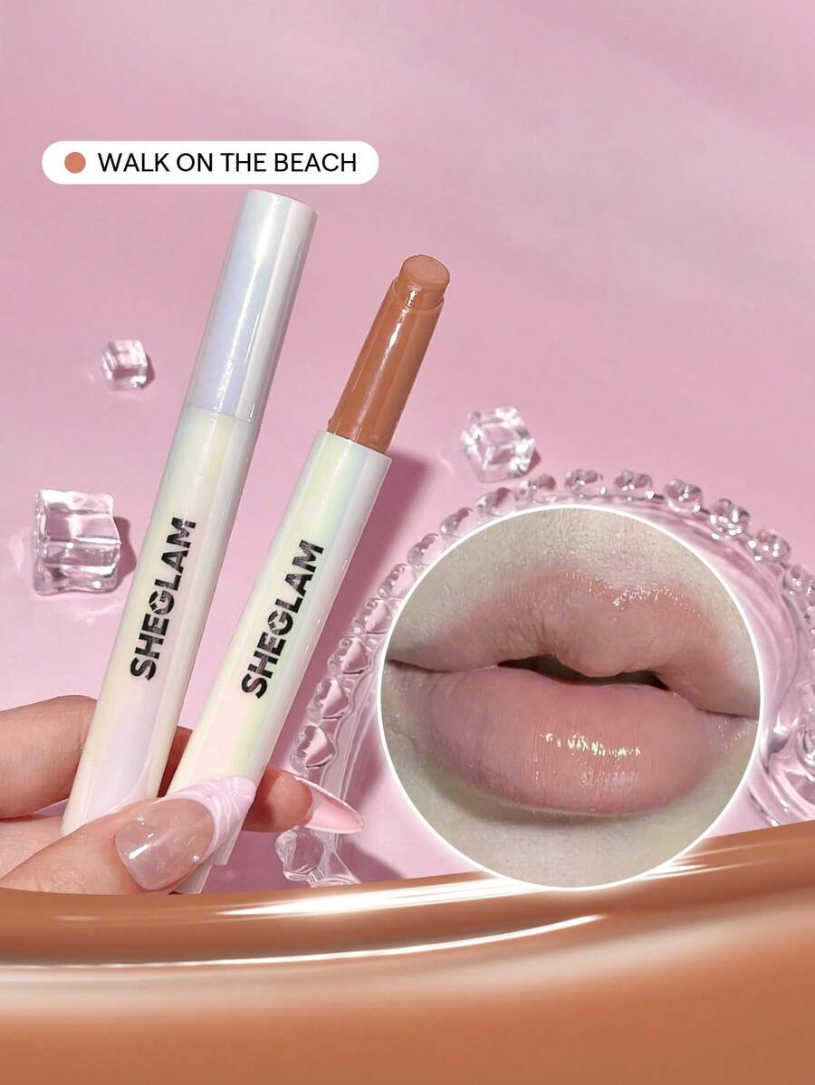 SHEGLAM Pout-Perfect Shine 豐唇膏-Walk On The Beach 保濕豐唇固體唇彩不粘滋養豐唇精華椰子油唇膏唇部化妝品促銷棕色豐唇膏 品牌 美容 化妝 化妝品 適合女性與女孩 完美搭配夏季春季 Y2K 時尚 流行 生日 母親節禮物 假期 派對準備就緒 最佳顏色 - Walk on the Beach - 查看 1