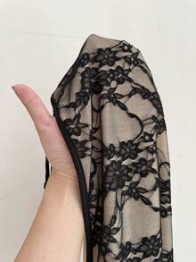 CovetEZ Áo camisole ren cỡ lớn dành cho nữ - màu đen - Xem 6