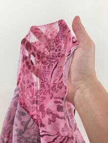 Amplova Women's Sexy Animal Print Ruffle Hem Backless Halter Jumpsuit, Summer - Pink - View 9
