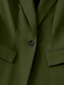 Franclia Women's Solid Color Minimalist Sleeveless Vest, Elegant Lady Style - Army Green - View 4