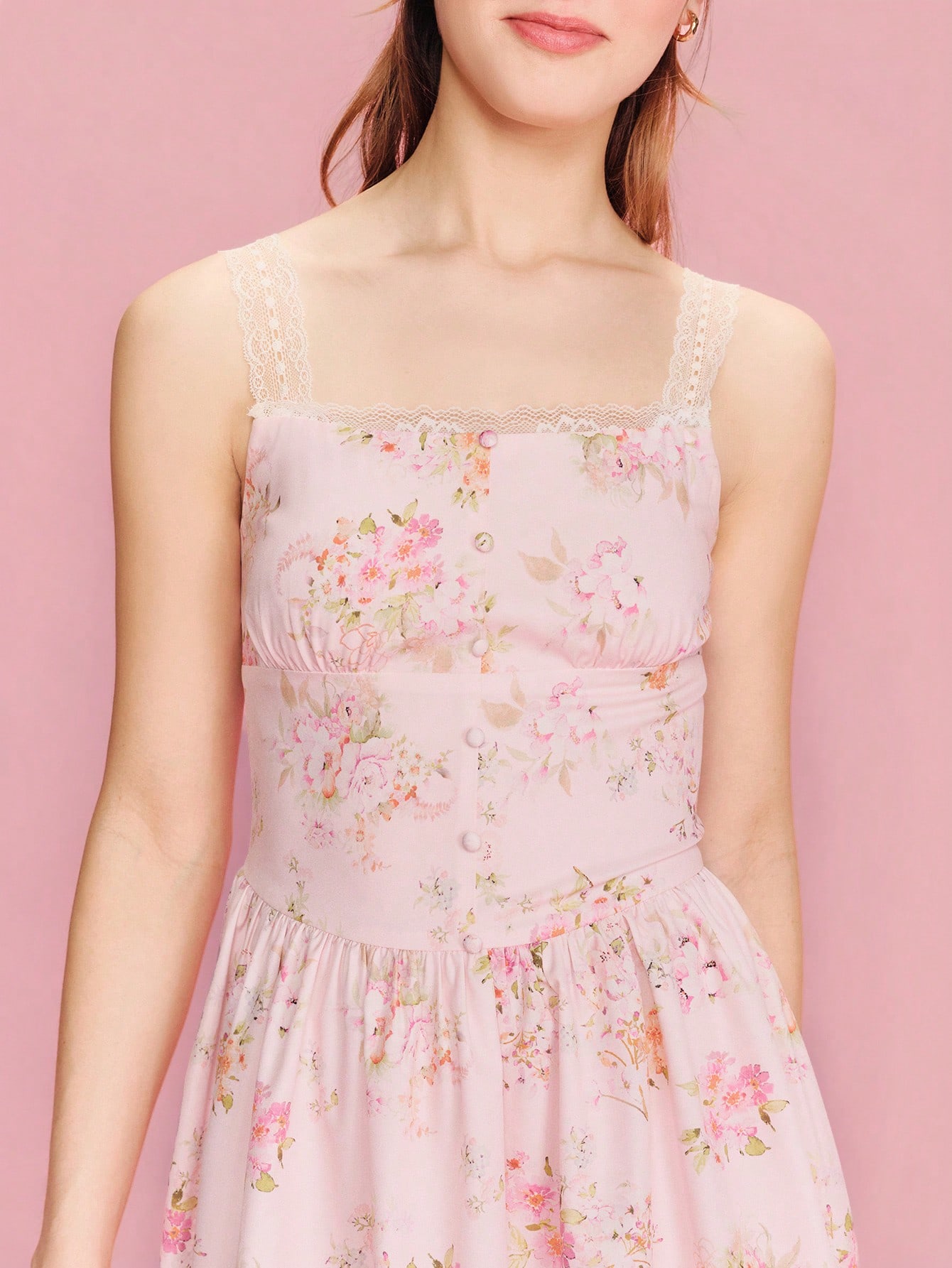 Romantic White Mini Dress With Vintage Floral Print, A-Line Shape Summer Spring Vacation Holiday Dress French Style Dress