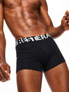 5pcs/Pack Men's Letter Print Boxer Briefs - Multicolor - View 4