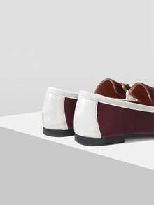 MOTF PREMIUM WOMEN'S COMFORTABLE CASUAL SQUARE TOE FLATS, FOR NEW YEAR HOLIDAY, SPRING SHOES SPRING BREAK EASTER FOR CHRISTMAS SPRING SHOES - Burgundy 1 - View 8