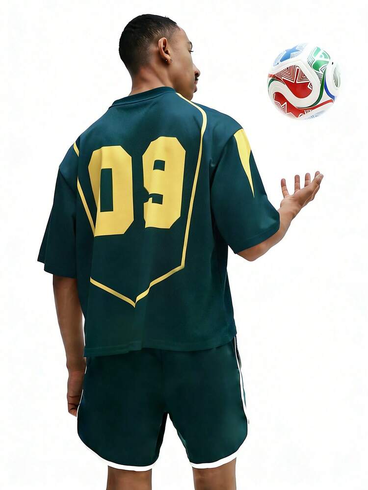 SUMWON Soccer Jersey T-Shirt With Number Print