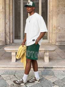 RivetRise 男士拼布t卹 - 白色 - 查看 3