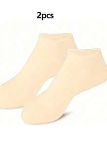 2 件装硅胶保湿足袜，适用于干裂足部，足部护理袜按摩保湿凝胶袜，修脚袜工具，礼物 - 彩色 - 查看 16