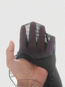 Đầm maxi Gothic gợi cảm cổ chữ V sâu, tay loe, vạt bất đối xứng, eo ren tương phản. - màu đen - Xem 6