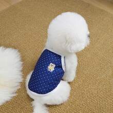 PETSIN Quần áo thú cưng mùa xuân mới, đồ dùng cho thú cưng, quần áo cho thú cưng, áo ba lỗ cho chó, áo thun cho mèo, trang phục cho gấu bông, trang phục cho động vật nhỏ, áo ba lỗ thường ngày mát mẻ, quần áo cho chó, quần áo cho mèo, áo ba lỗ hai mùa xuân hè mới. - Nhiều màu - Xem 23