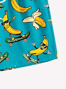 VIVINTIMO 男士抽绳腰带口袋全印花休闲百搭日常短裤 - 彩色 - 查看 3