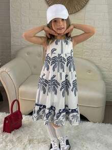 Dazy Kids Đầm hoa nhí không tay cho bé gái tuổi teen, đầm hè đi nghỉ mát - Nhiều màu - Xem 7