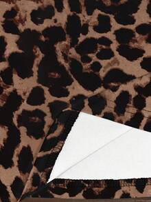 EMERY ROSE 大码女式夏季碎花V领蝙蝠袖上衣，舒适休闲度假衬衫，时尚豹纹印花，大码T恤 - 彩色 - 查看 7