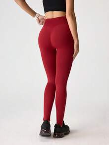 1 chiếc quần legging định hình dáng người dành cho nữ, thích hợp cho hoạt động ngoài trời, tập yoga, thể dục, chạy bộ, trang phục Giáng sinh, quần định hình eo cao cho nữ, quần legging đen giúp thon gọn vòng eo, quần legging đen dành cho nữ, quần định hình giúp thon gọn vòng eo. - Đỏ - Xem 2