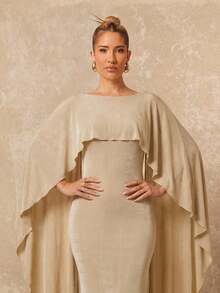 Lumalex 女士露背优雅修身连衣裙 - 鵝黃色 - 查看 4