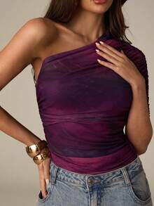 SHEIN BAE 女士休闲百搭日常连体衣 - 紫色 - 查看 7