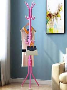 1PC Vertical Freestanding Clothes Rack Thickened Iron Modern Minimalist Coat Rack Simple Garment Hanger For Bedroom Living Room Entryway Home Heavy Duty Space Saving Sturdy Standing Clothes Drying Rack Home Organization - Multicolor - View 11