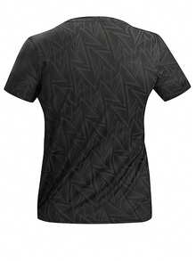 Áo thun thời trang nam mùa hè in kỹ thuật số - màu đen - Xem 6