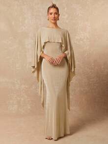 Lumalex 女士露背优雅修身连衣裙 - 鵝黃色 - 查看 10