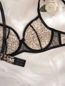 Bare Chapter 2pcs Women's Printed Wire-Free Soft Cup Bra Set - Multicolor - View 3