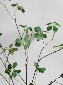 1Pc Artificial Branch With Leaves Imitation Japanese Azalea Twig Fake Spring Leaf Branch Fake Leaf Spray Willow Branch Hazelnut Branch For Vase Filler Office Home Wedding Decor - Multicolor - View 5