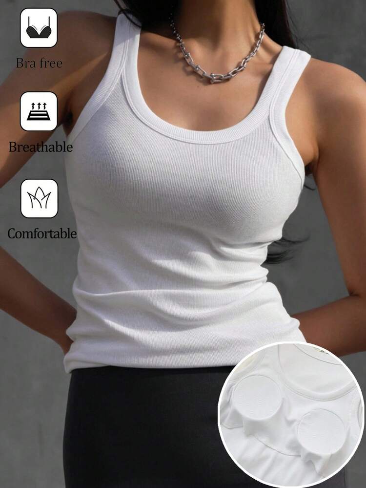 Women's Summer Casual Camisole With Built-In Padding