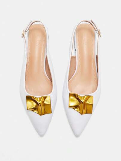 CUCCOO CURVES Giày nữ mũi nhọn, khóa cài, kiểu dáng thời trang hàng ngày, đế rộng, cao gót.