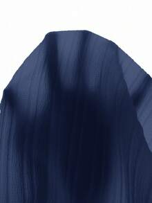 SHEIN Tween Boy Woven Single-Breasted Casual Short Sleeve Shirt - Navy Blue - View 7