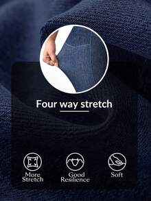 SHEIN FlexDen Women's High Waist Skinny Casual Versatile Jeans - Blue - View 8