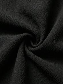 Girlism Falda larga bohemia blanca con volantes para adolescentes, cintura de bolsa de papel con volantes y dobladillo con volantes - Negro - Ver 4