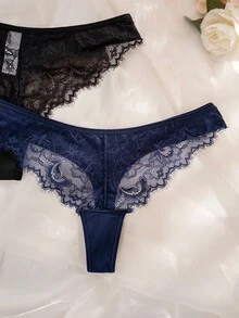 6件套女士蕾丝钢圈舒适文胸套装 - 彩色 - 查看 4